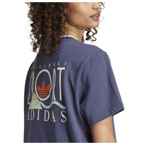 Adidas Γυναικεία κοντομάνικη μπλούζα Graphic Sports Loose 3-S Tee